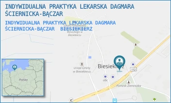 INDYWIDUALNA PRAKTYKA LEKARSKA DAGMARA ŚCIERNICKA-BĄCZAR - INDYWIDUALNA PRAKTYKA LEKARSKA DAGMARA ŚCIERNICKA-BĄCZAR - BIESIEKIERZ 13,  BIESIEKIERZ