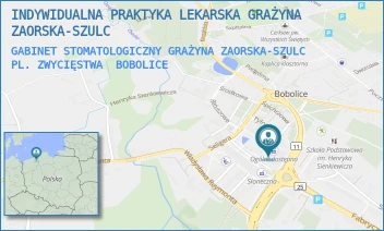 GABINET STOMATOLOGICZNY GRAŻYNA ZAORSKA-SZULC PL. ZWYCIĘSTWA - INDYWIDUALNA PRAKTYKA LEKARSKA GRAŻYNA ZAORSKA-SZULC - ZWYCIĘSTWA 8-12, BOBOLICE