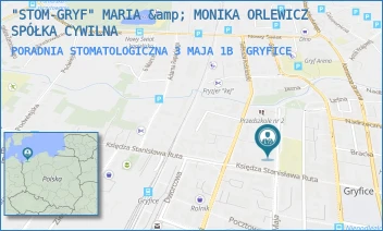 PORADNIA STOMATOLOGICZNA 3 MAJA 1B - "STOM-GRYF" MARIA &amp; MONIKA ORLEWICZ SPÓŁKA CYWILNA - 3 MAJA 1B,  GRYFICE