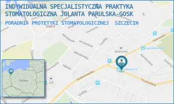 PORADNIA PROTETYKI STOMATOLOGICZNEJ - INDYWIDUALNA SPECJALISTYCZNA PRAKTYKA STOMATOLOGICZNA JOLANTA PARULSKA-GOSK - TCZEWSKA 59A,  SZCZECIN