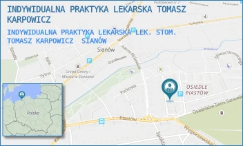 INDYWIDUALNA PRAKTYKA LEKARSKA LEK. STOM. TOMASZ KARPOWICZ - INDYWIDUALNA PRAKTYKA LEKARSKA TOMASZ KARPOWICZ - SŁOWACKIEGO 3A,  SIANÓW