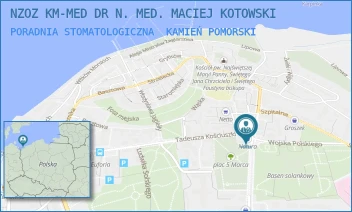 PORADNIA STOMATOLOGICZNA - NZOZ KM-MED DR N. MED. MACIEJ KOTOWSKI - ADAMA MICKIEWICZA 11,  KAMIEŃ POMORSKI