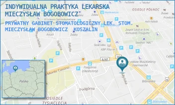 PRYWATNY GABINET STOMATOLOGICZNY LEK. STOM. MIECZYSŁAW BOGOBOWICZ - INDYWIDUALNA PRAKTYKA LEKARSKA MIECZYSŁAW BOGOBOWICZ - MONTE CASSINO 13,  KOSZALIN