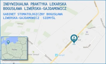GABINET STOMATOLOGICZNY BOGUSŁAWA LIWERSKA-GAJDAMOWICZ - INDYWIDUALNA PRAKTYKA LEKARSKA BOGUSŁAWA LIWERSKA-GAJDAMOWICZ - KOŁOBRZESKA 12,  SIEMYŚL