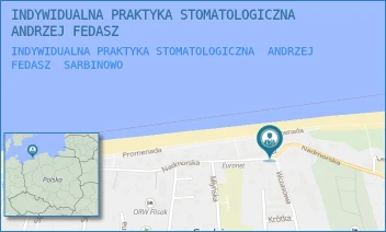 INDYWIDUALNA PRAKTYKA STOMATOLOGICZNA  ANDRZEJ FEDASZ - INDYWIDUALNA PRAKTYKA STOMATOLOGICZNA ANDRZEJ FEDASZ - NADMORSKA 62,  SARBINOWO