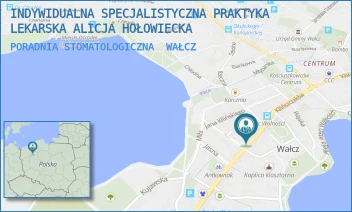 PORADNIA STOMATOLOGICZNA - INDYWIDUALNA SPECJALISTYCZNA PRAKTYKA LEKARSKA ALICJA HOŁOWIECKA - AL. ZDOB. WAŁU POMORSKIEGO 3/5,  WAŁCZ