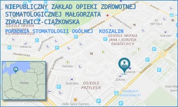 PORADNIA STOMATOLOGII OGÓLNEJ - NIEPUBLICZNY ZAKŁAD OPIEKI ZDROWOTNEJ STOMATOLOGICZNEJ MAŁGORZATA ZDRALEWICZ-CIĄŻKOWSKA - KOŁŁĄTAJA 1C/H,  KOSZALIN