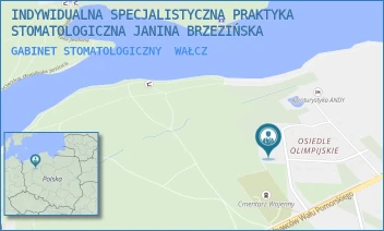 GABINET STOMATOLOGICZNY - INDYWIDUALNA SPECJALISTYCZNA PRAKTYKA STOMATOLOGICZNA JANINA BRZEZIŃSKA - OSIEDLE OLIMPIJSKIE 31,  WAŁCZ