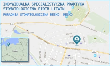 PORADNIA STOMATOLOGICZNA RESKO - INDYWIDUALNA SPECJALISTYCZNA PRAKTYKA STOMATOLOGICZNA PIOTR LITWIN - BOH. WARSZAWY 2/1,  RESKO