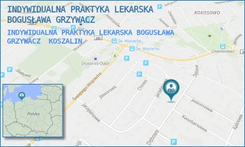 INDYWIDUALNA PRAKTYKA LEKARSKA BOGUSŁAWA GRZYWACZ - INDYWIDUALNA PRAKTYKA LEKARSKA BOGUSŁAWA GRZYWACZ - DĘBOWA 8,  KOSZALIN