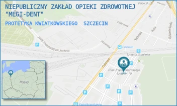 PROTETYKA KWIATKOWSKIEGO - NIEPUBLICZNY ZAKŁAD OPIEKI ZDROWOTNEJ "MEGI-DENT" - EUGENIUSZA KWIATKOWSKIEGO 1/18,  SZCZECIN
