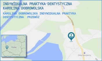 KAROLINA DOBROWOLSKA INDYWIDUALNA PRAKTYKA DENTYSTYCZNA - INDYWIDUALNA PRAKTYKA DENTYSTYCZNA KAROLINA DOBROWOLSKA - UL. WOJSKA POLSKIEGO 15,  PRZEWÓZ