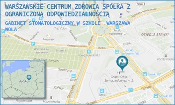 GABINET STOMATOLOGICZNY W SZKOLE - WARSZAWSKIE CENTRUM ZDROWIA SPÓŁKA Z OGRANICZONĄ ODPOWIEDZIALNOŚCIĄ - ALEJA JANA PAWŁA II 69/46,  WARSZAWA WOLA