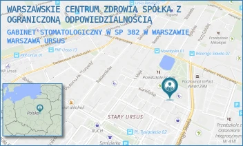 GABINET STOMATOLOGICZNY W SP 382 W WARSZAWIE - WARSZAWSKIE CENTRUM ZDROWIA SPÓŁKA Z OGRANICZONĄ ODPOWIEDZIALNOŚCIĄ - KONIŃSKA 2,  WARSZAWA URSUS