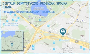 PORADNIA STOMATOLOGICZNA - CENTRUM DENTYSTYCZNE PROŚNIAK SPÓŁKA JAWNA - UL. DĘBOWA 4,  KATOWICE