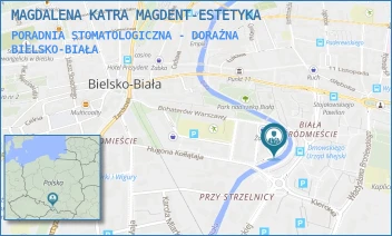 PORADNIA STOMATOLOGICZNA - DORAŹNA - MAGDALENA KATRA MAGDENT-ESTETYKA - UL. BOHATERÓW WARSZAWY 13A/1,  BIELSKO-BIAŁA