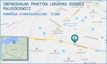 PORADNIA STOMATOLOGICZNA - INDYWIDUALNA PRAKTYKA LEKARSKA EUGENIA PALUSZKIEWICZ - JAGIELLOŃSKA 50,  TCZEW