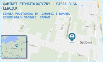SZKOŁA PODSTAWOWA IM. JADWIGI I ROMANA KOBENDZÓW W SADOWEJ - GABINET STOMATOLOGICZNY - PASJA OLGA LEWCZUK - STRZELECKA 32,  SADOWA