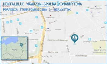 PORADNIA STOMATOLOGICZNA 1 - DENTALBLUE WAWRZYN SPÓŁKA KOMANDYTOWA - KAZIMIERZA PUŁASKIEGO 35,  BIAŁYSTOK