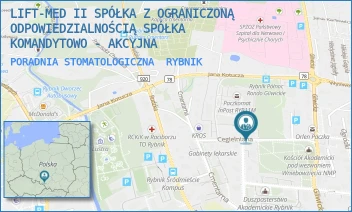 PORADNIA STOMATOLOGICZNA - LIFT-MED II SPÓŁKA Z OGRANICZONĄ ODPOWIEDZIALNOŚCIĄ SPÓŁKA KOMANDYTOWO - AKCYJNA - UL. CEGIELNIANA 14,  RYBNIK