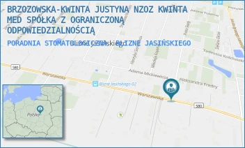 PORADNIA STOMATOLOGICZNA - BRZOZOWSKA-KWINTA JUSTYNA NZOZ KWINTA MED SPÓŁKA Z OGRANICZONĄ ODPOWIEDZIALNOŚCIĄ - PIOTRA SKARGI 2,  BLIZNE JASIŃSKIEGO