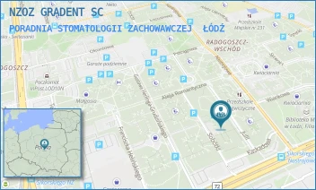 PORADNIA STOMATOLOGII ZACHOWAWCZEJ - NZOZ GRADENT SC - UL. JULII 4,  ŁÓDŹ