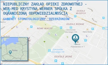 GABINET STOMATOLOGICZNY - NIEPUBLICZNY ZAKŁAD OPIEKI ZDROWOTNEJ - WER-MED KRYSTYNA WERNER SPÓŁKA Z OGRANICZONĄ ODPOWIEDZIALNOŚCIĄ - UL. GEN. WŁADYSŁAWA SIKORSKIEGO 2,  DZIERŻONIÓW