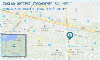 PORADNIA STOMATOLOGICZNA - ZAKŁAD OPIIEKI ZDROWOTNEJ SAL-MED - UL. TRAKTOROWA 63,  ŁÓDŹ-BAŁUTY
