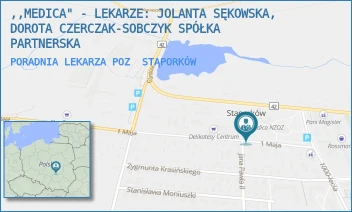 PORADNIA LEKARZA POZ - PRZYCHODNIA LEKARSKA MEDICA SPÓŁKA Z OGRANICZONĄ ODPOWIEDZIALNOŚCIĄ - 1-GO MAJA 2A,  STĄPORKÓW